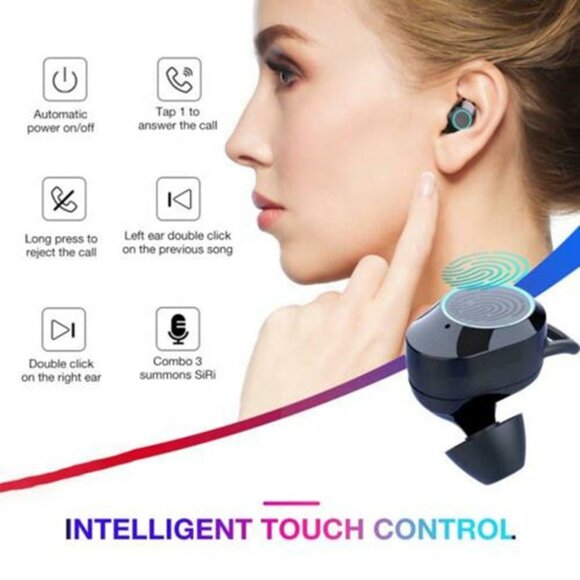 TWS 5.0 Bluetooth v5.0 9D Stereo Earphone Wireless Earphones - Picture 8 of 8